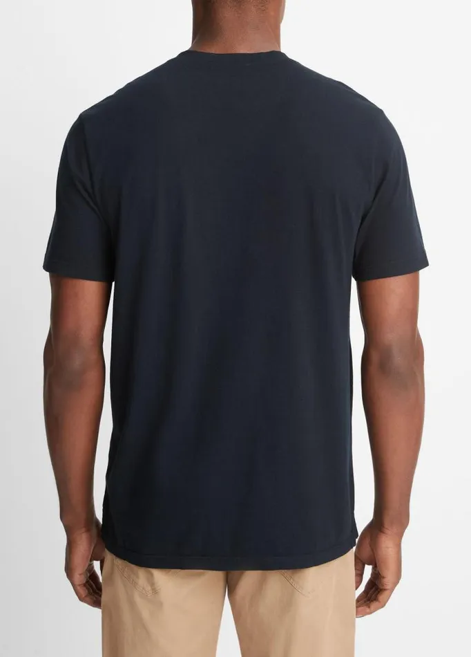 Men TShirts and Polos Vince Garment Dye Short Sleeve VNeck TShirt Washed Coastal