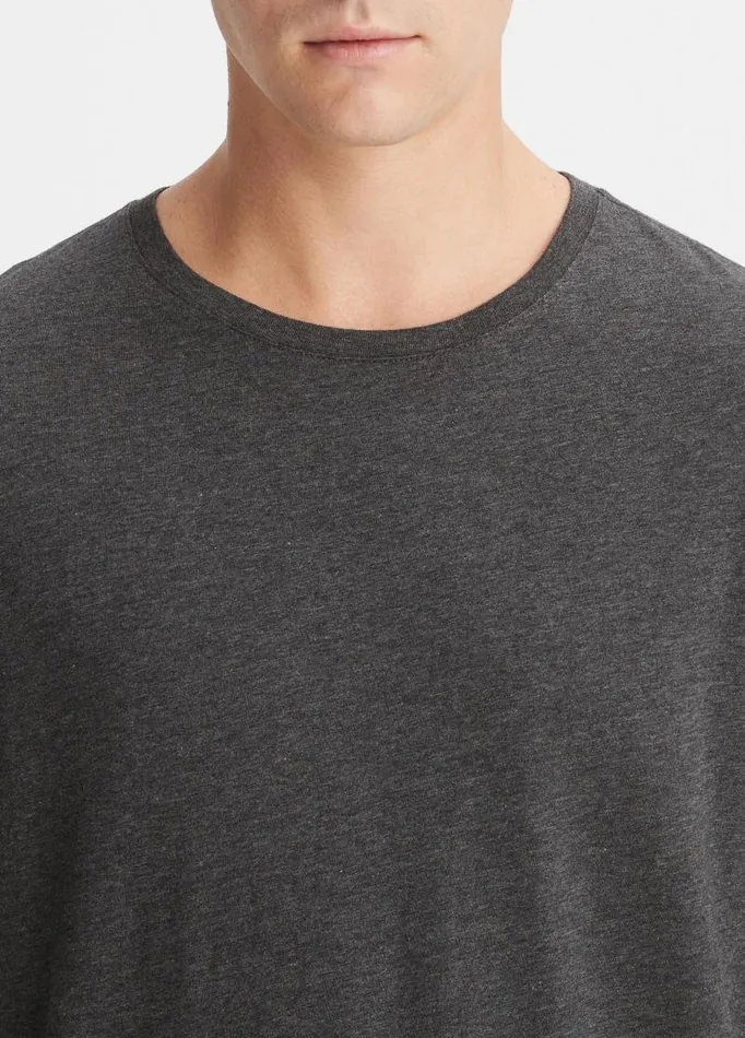 Men TShirts and Polos Vince Pima Cotton Crew Neck TShirt Heather Carbon