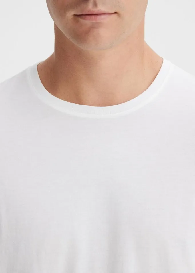 Men TShirts and Polos Vince Pima Cotton Crew Neck TShirt Optic White
