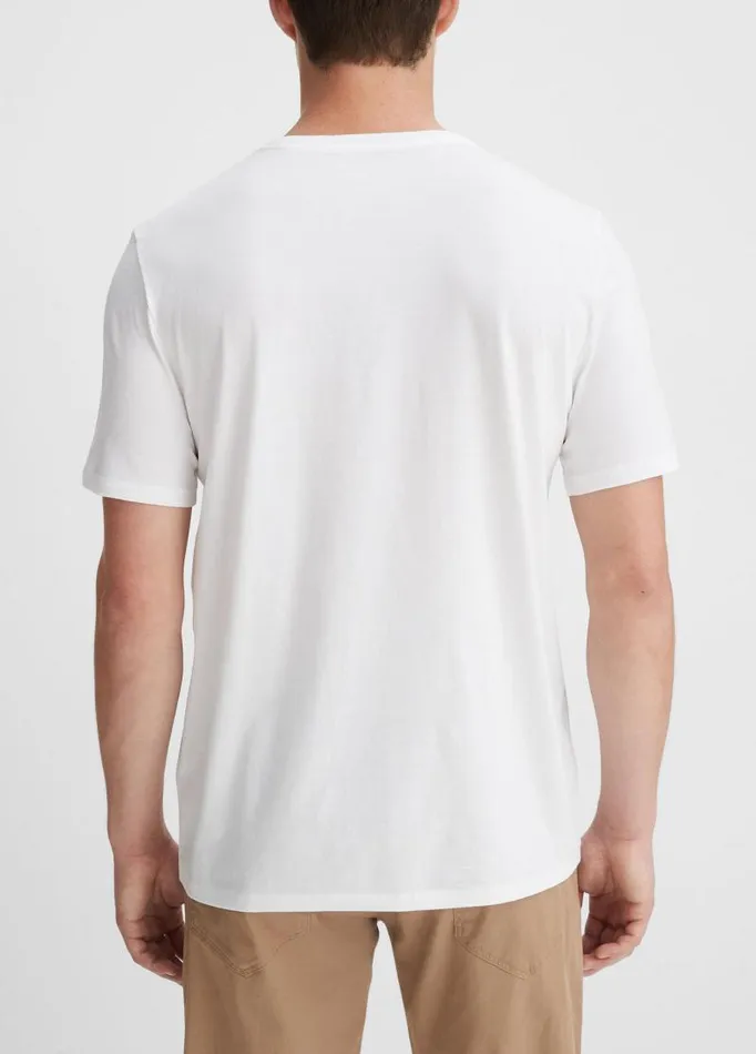 Men TShirts and Polos Vince Pima Cotton Crew Neck TShirt Optic White