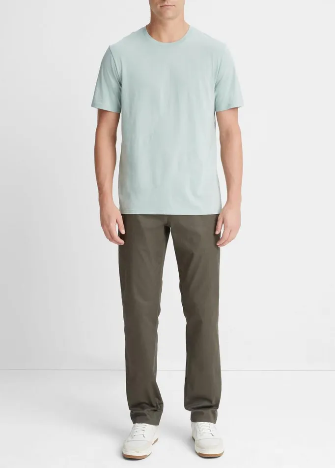 Men TShirts and Polos Vince Pima Cotton Crew Neck TShirt Seafoam Green