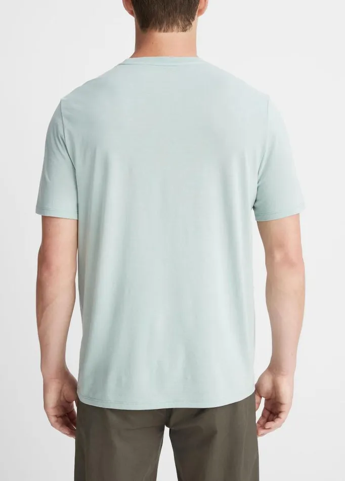 Men TShirts and Polos Vince Pima Cotton Crew Neck TShirt Seafoam Green