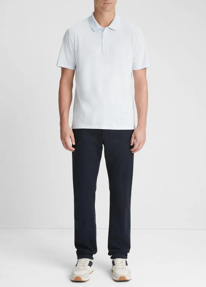 Men TShirts and Polos Vince Pima Cotton ShortSleeve Polo Shirt Glacier