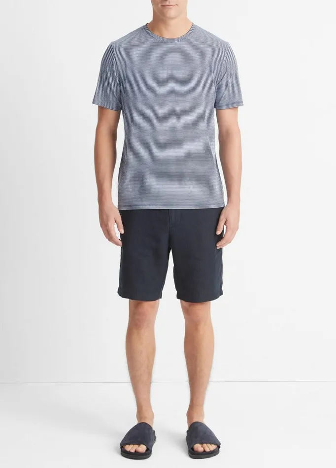 Men TShirts and Polos Vince Stripe Pima Cotton Crew Neck TShirt Dusty Sky Combo Men TShirts and Polos Vince Stripe Pima Cotton Crew Neck TShirt Dusty Sky Combo