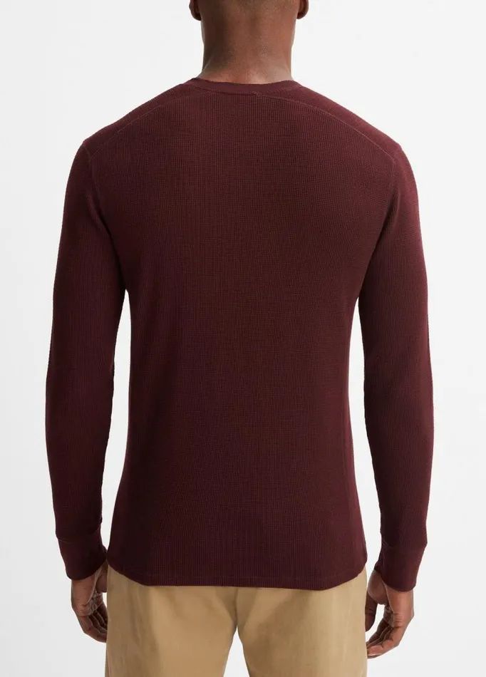 Men TShirts and Polos Vince Thermal LongSleeve Crew Neck TShirt Pinot Vino