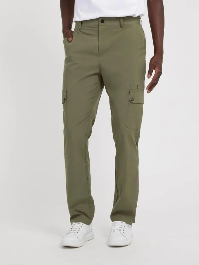 Men Tech Cargo Pants Dark Green Guess Trousers