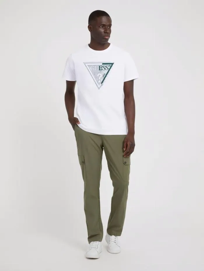 Men Tech Cargo Pants Dark Green Guess Trousers