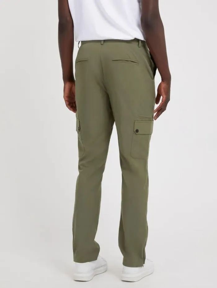 Men Tech Cargo Pants Dark Green Guess Trousers