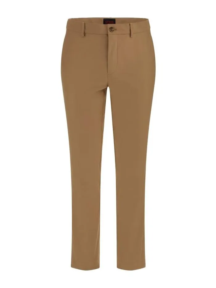 Men Tech Chino Pants Beige Guess Trousers