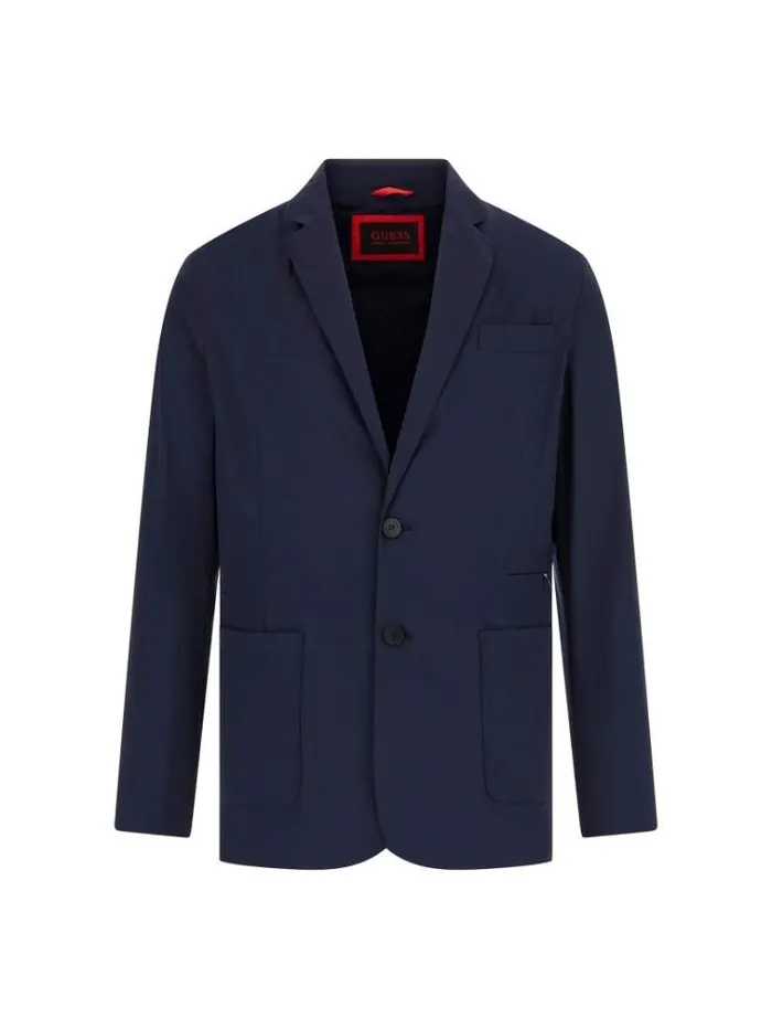 Men Tech Stretch Blazer Blue Guess Coats And Jackets