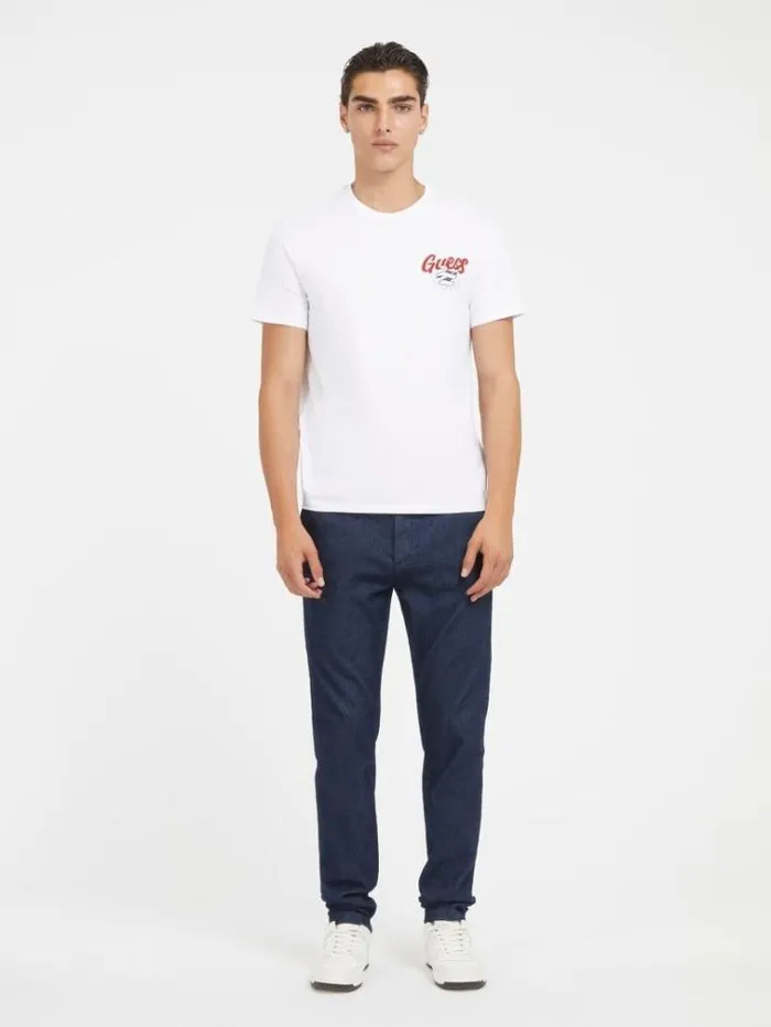 Men Tech Stretch Straight Denim Pant Blue Guess Slim