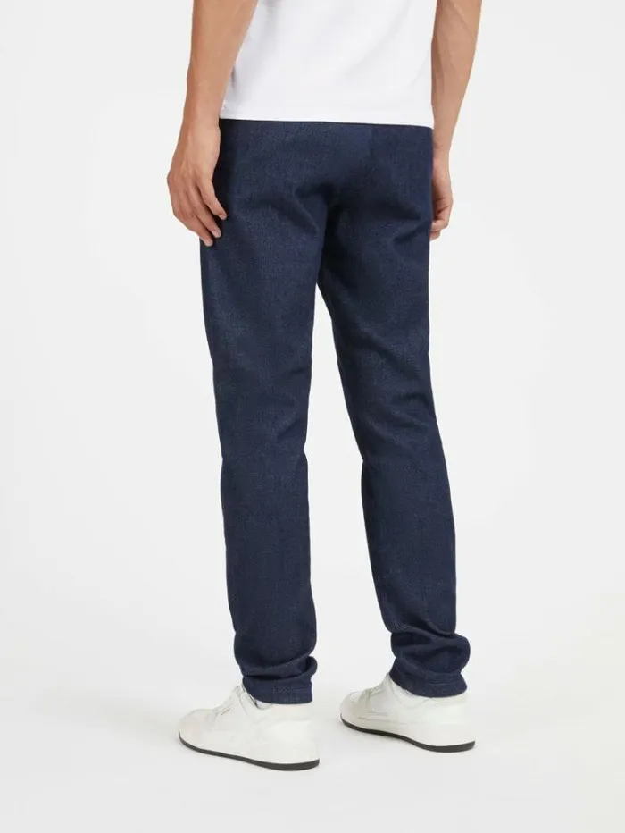 Men Tech Stretch Straight Denim Pant Blue Guess Slim