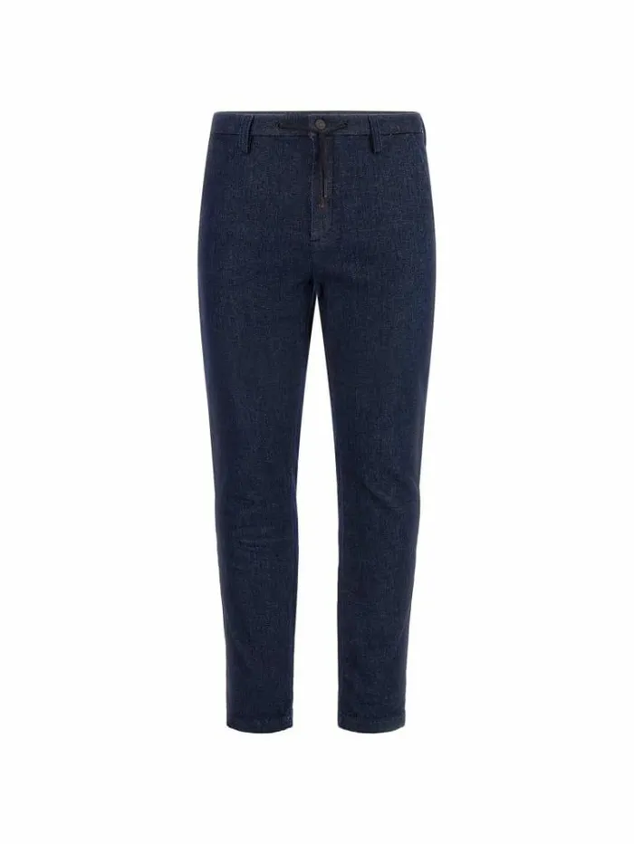 Men Tech Stretch Straight Denim Pant Blue Guess Slim