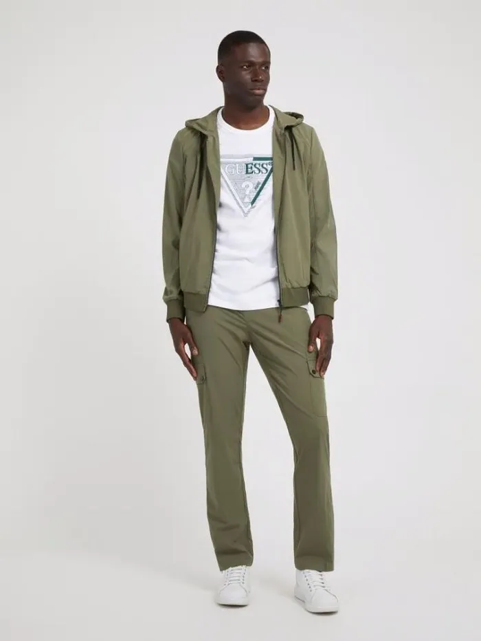 Men Tech Sweatshirt Dark Green Guess Knitwear And Sweatshirts