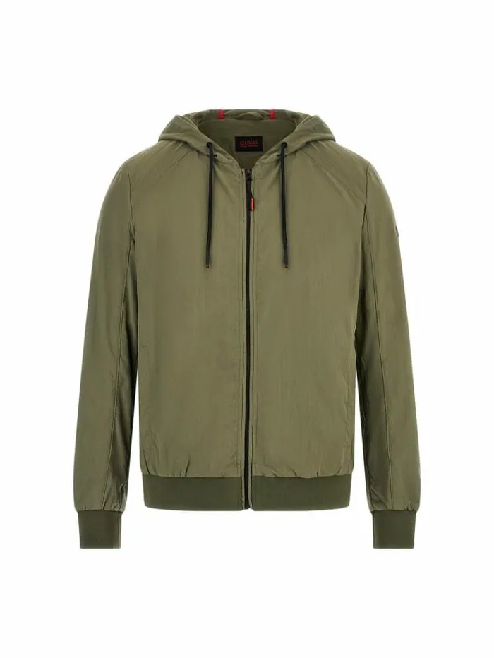 Men Tech Sweatshirt Dark Green Guess Knitwear And Sweatshirts