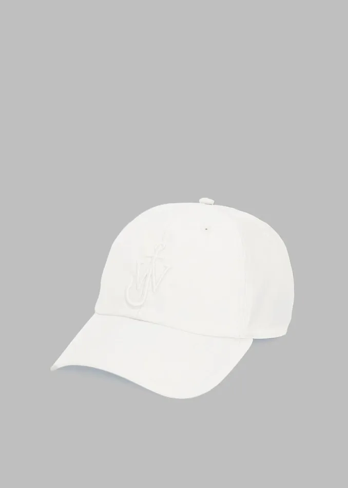 Men The Frankie Shop Accessories JW Anderson Baseball Cap With Anchor Logo White