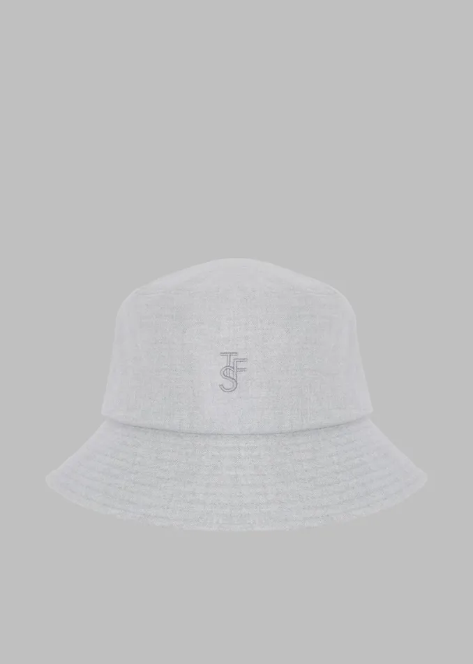 Men The Frankie Shop Accessories TFS Solid Flannel Bucket Hat Light Grey