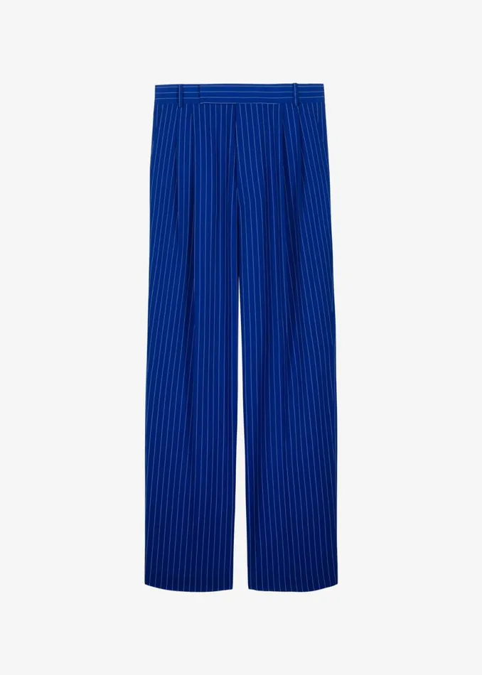 Men The Frankie Shop Bottoms Beo Fluid Stripe Suit Pants Deep Blue