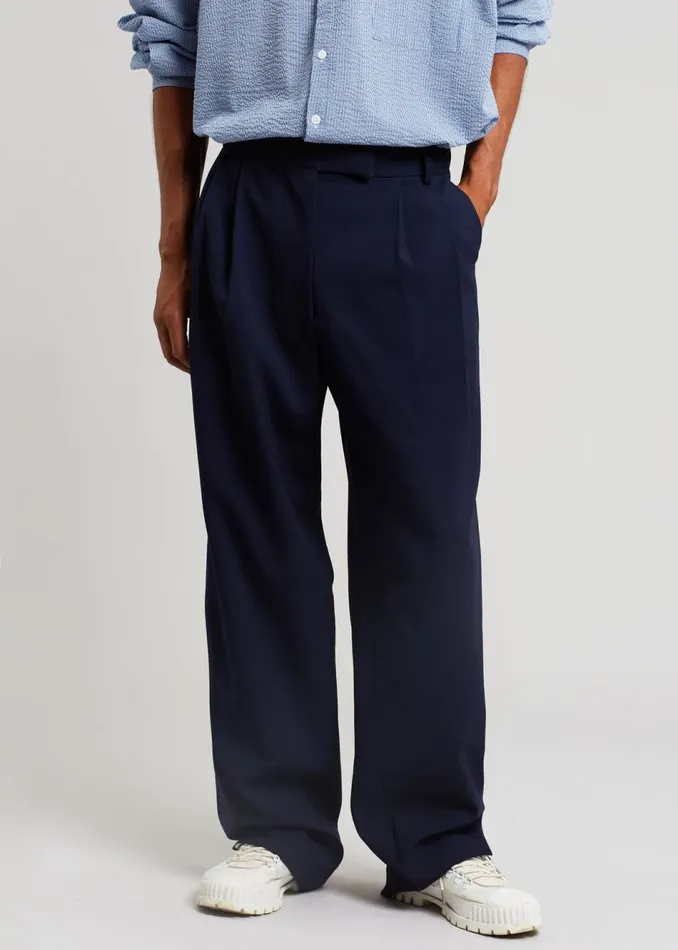 Men The Frankie Shop Bottoms Beo Suit Pants Blue