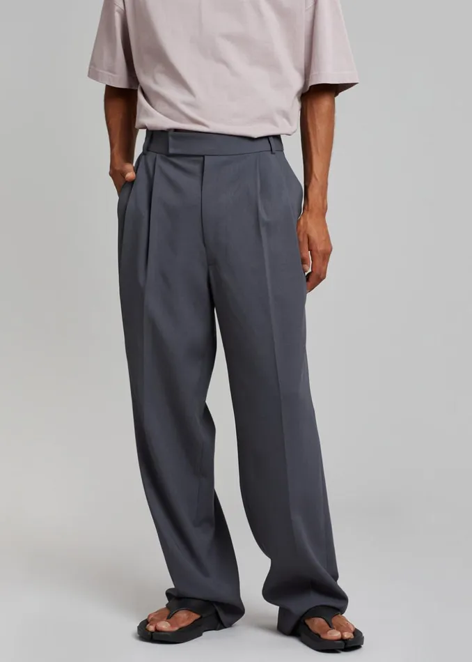 Men The Frankie Shop Bottoms Beo Suit Pants Charcoal