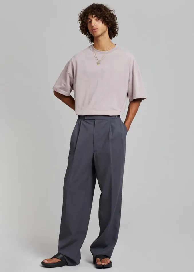 Men The Frankie Shop Bottoms Beo Suit Pants Charcoal