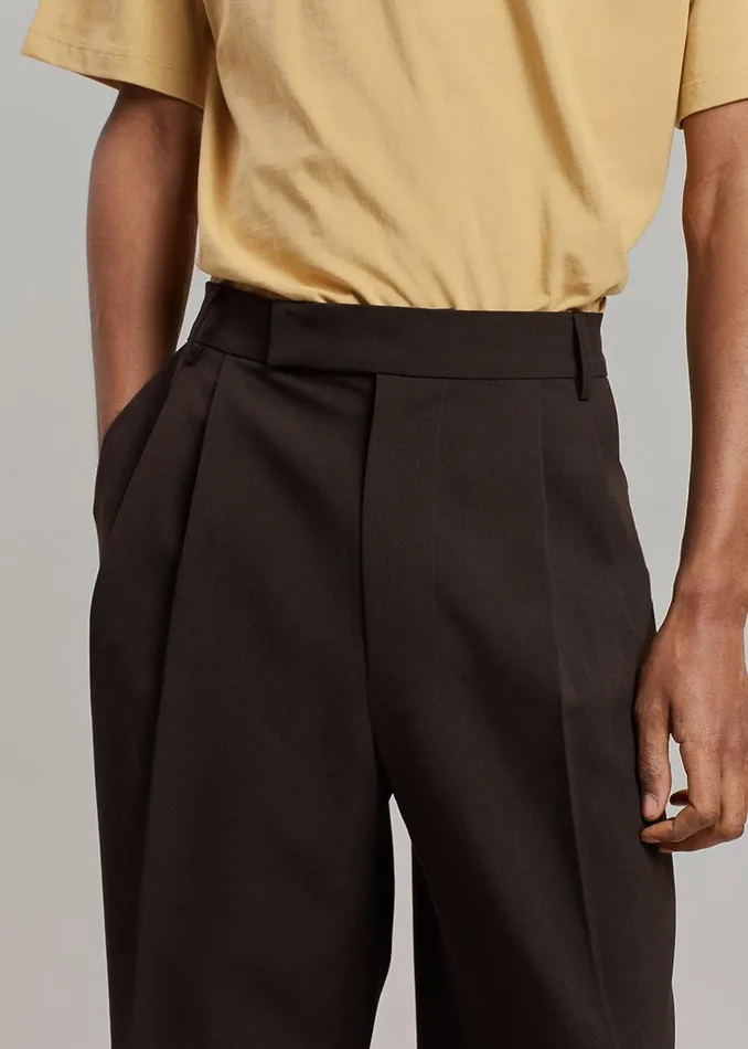 Men The Frankie Shop Bottoms Beo Suit Pants Dark Espresso