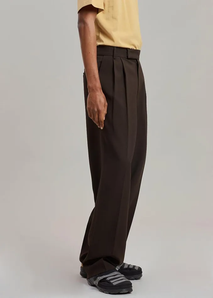 Men The Frankie Shop Bottoms Beo Suit Pants Dark Espresso