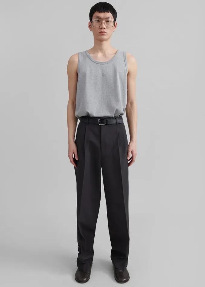 Men The Frankie Shop Bottoms Beo Suit Pants Dark Grey