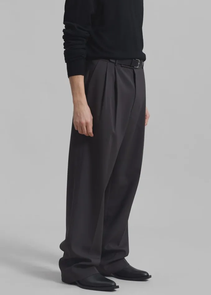 Men The Frankie Shop Bottoms Beo Suit Pants Dark Grey