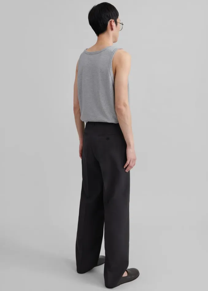 Men The Frankie Shop Bottoms Beo Suit Pants Dark Grey