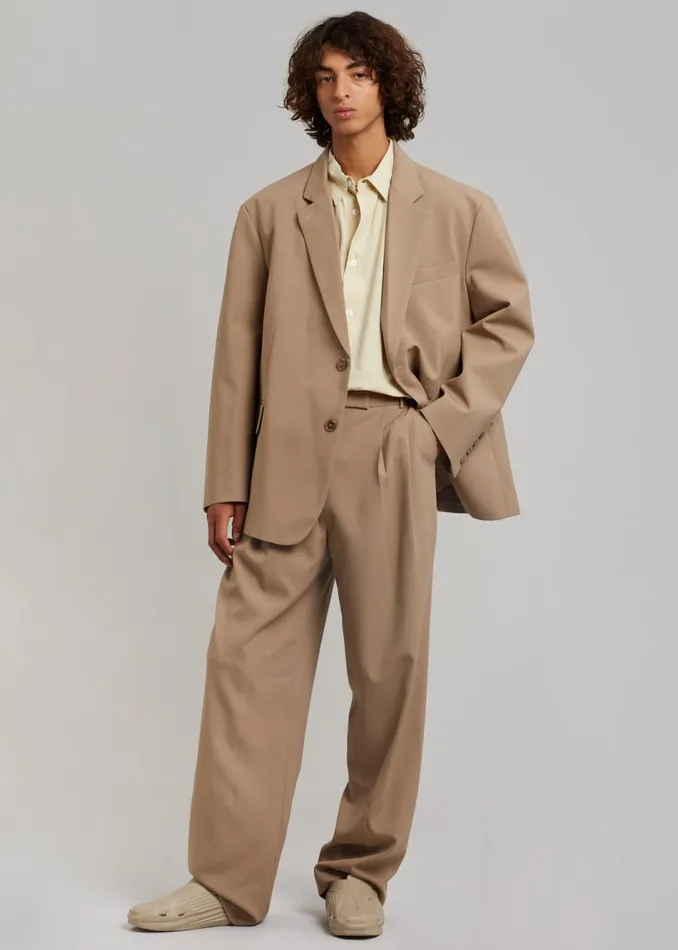 Men The Frankie Shop Bottoms Beo Suit Pants Latte