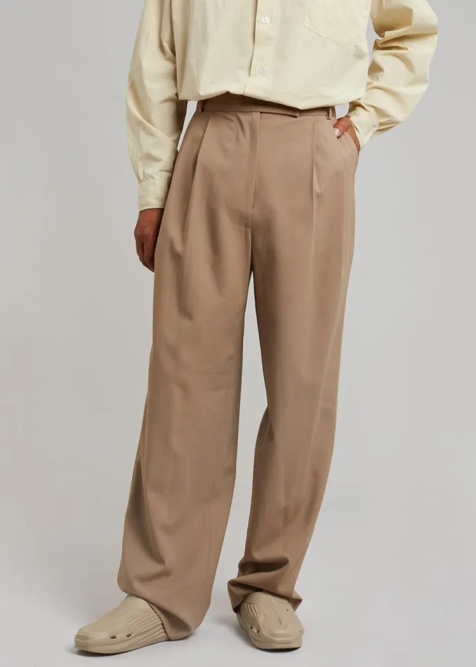 Men The Frankie Shop Bottoms Beo Suit Pants Latte