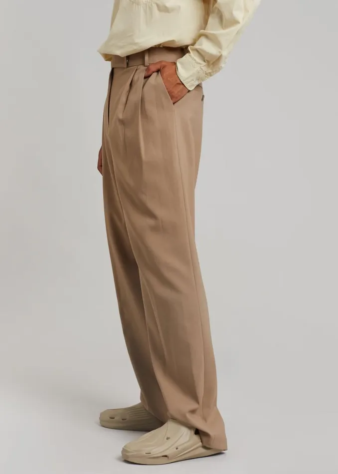 Men The Frankie Shop Bottoms Beo Suit Pants Latte