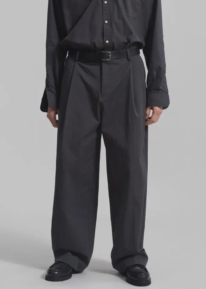 Men The Frankie Shop Bottoms Brandon Trousers Charcoal