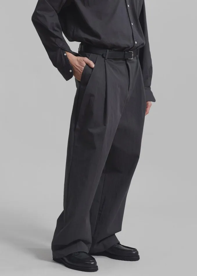 Men The Frankie Shop Bottoms Brandon Trousers Charcoal