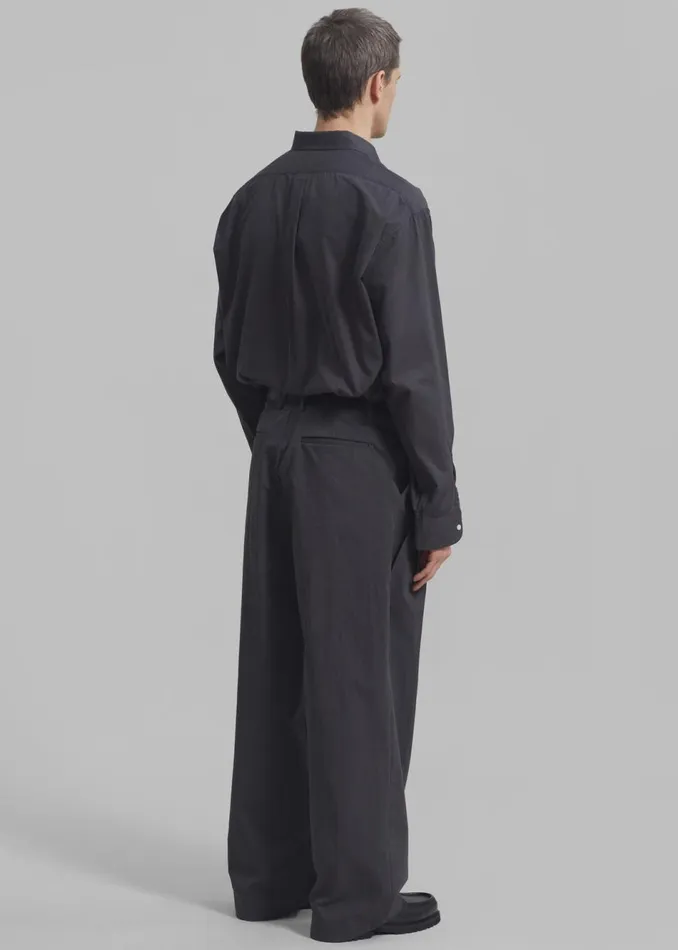 Men The Frankie Shop Bottoms Brandon Trousers Charcoal