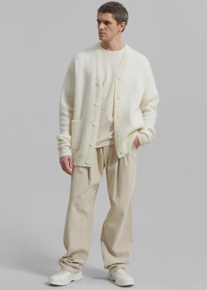 Men The Frankie Shop Bottoms Camden Corduroy Pants Cream