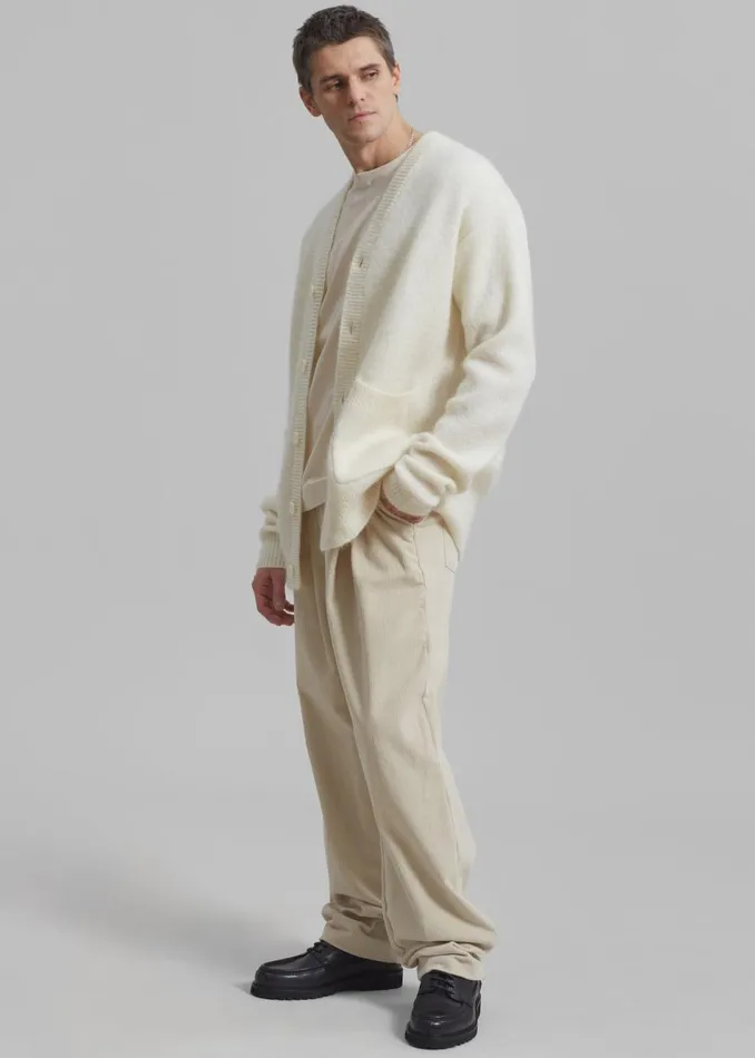 Men The Frankie Shop Bottoms Camden Corduroy Pants Cream