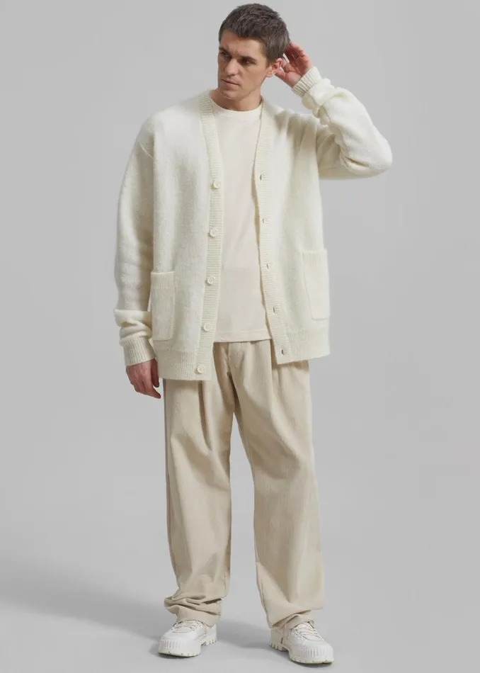 Men The Frankie Shop Bottoms Camden Corduroy Pants Cream