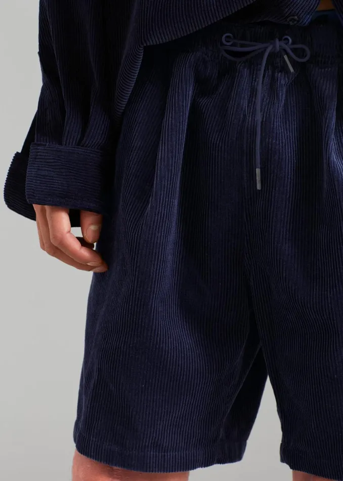 Men The Frankie Shop Bottoms Camden Corduroy Shorts Navy