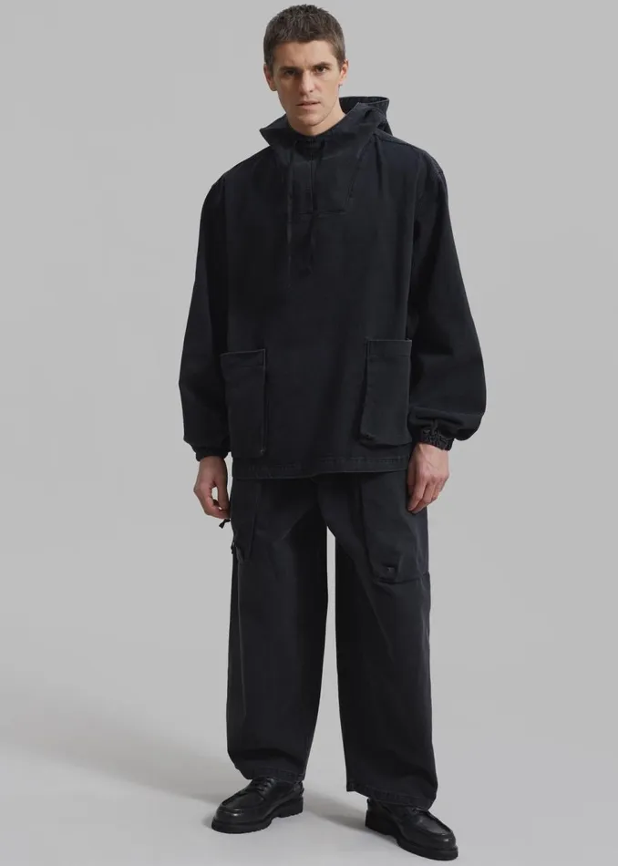 Men The Frankie Shop Bottoms Cliff Denim Balloon Pants Black