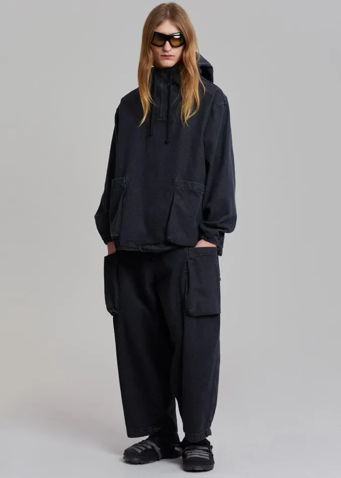 Men The Frankie Shop Bottoms Cliff Denim Balloon Pants Black
