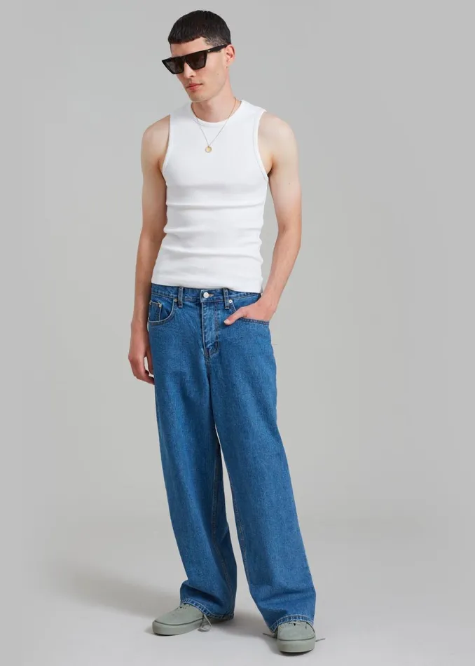 Men The Frankie Shop Bottoms Connor Jeans Medium Wash