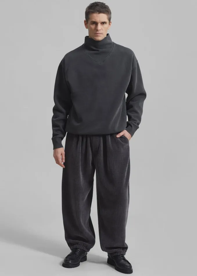 Men The Frankie Shop Bottoms Declan Corduroy Pants Charcoal