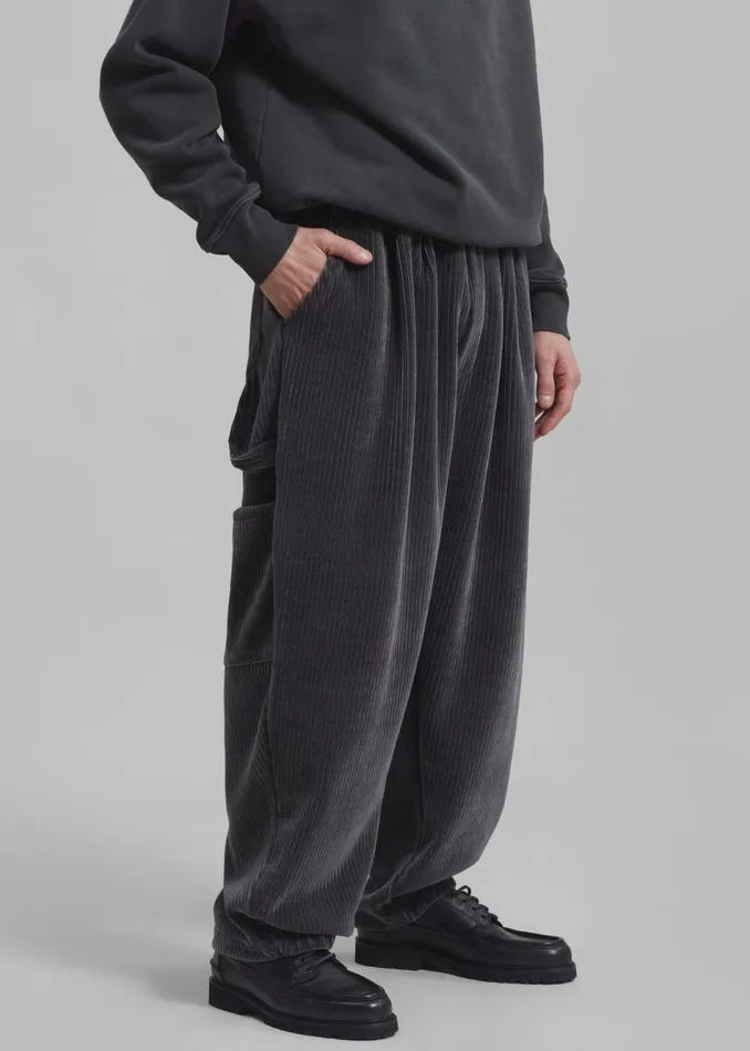 Men The Frankie Shop Bottoms Declan Corduroy Pants Charcoal