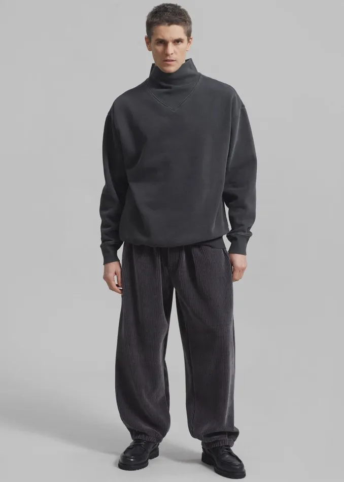 Men The Frankie Shop Bottoms Declan Corduroy Pants Charcoal