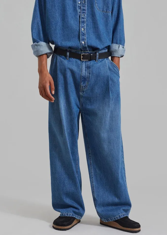 Men The Frankie Shop Bottoms Drew Denim Pants Medium Wash