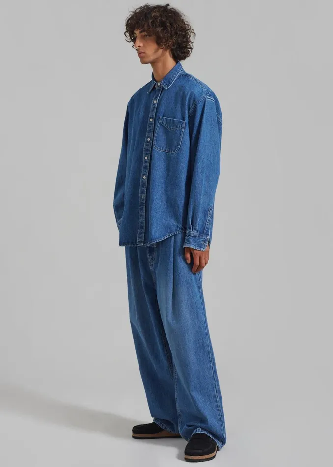 Men The Frankie Shop Bottoms Drew Denim Pants Medium Wash