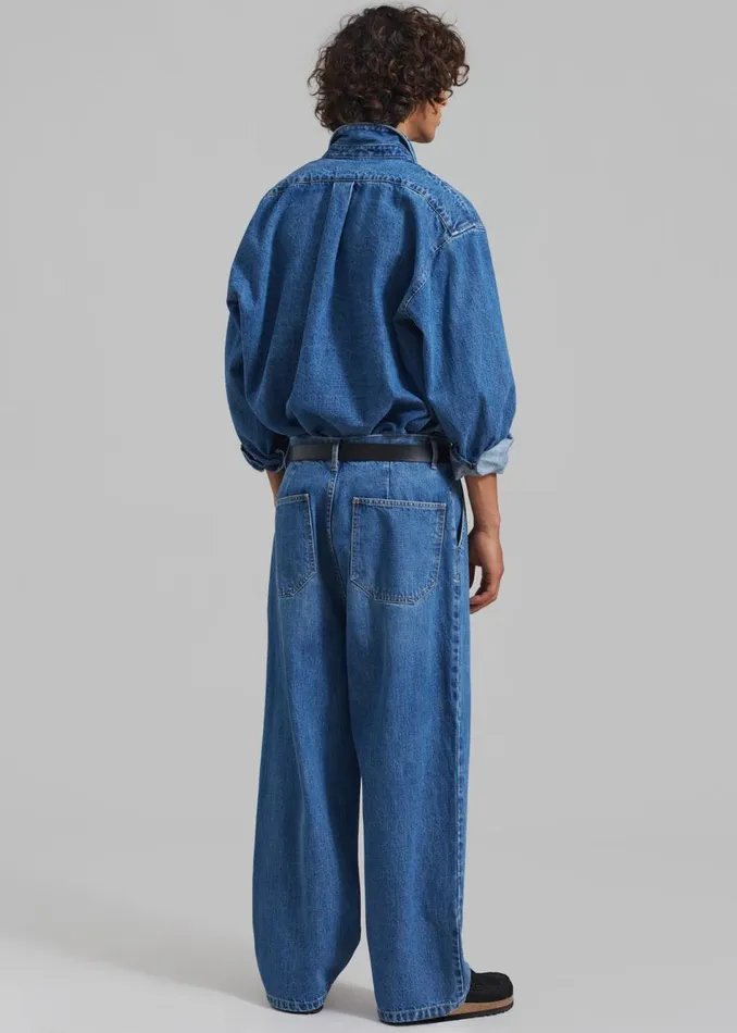 Men The Frankie Shop Bottoms Drew Denim Pants Medium Wash