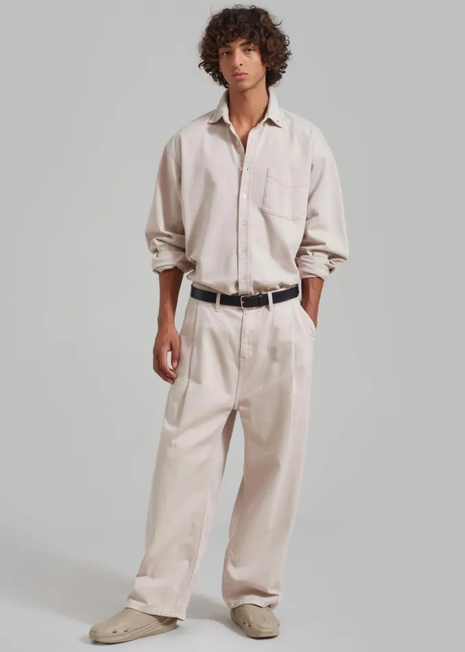 Men The Frankie Shop Bottoms Drew Denim Pants Natural